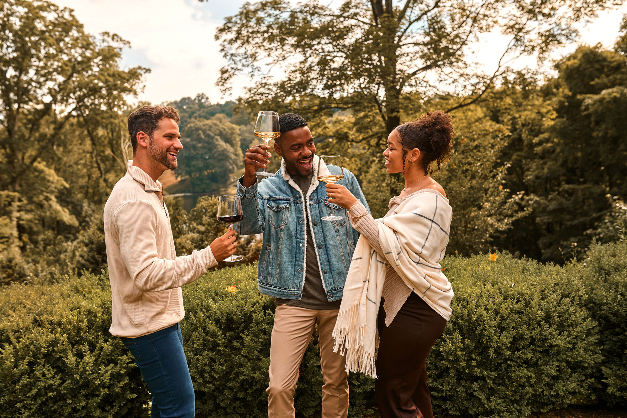 Cheers with La Crema wine